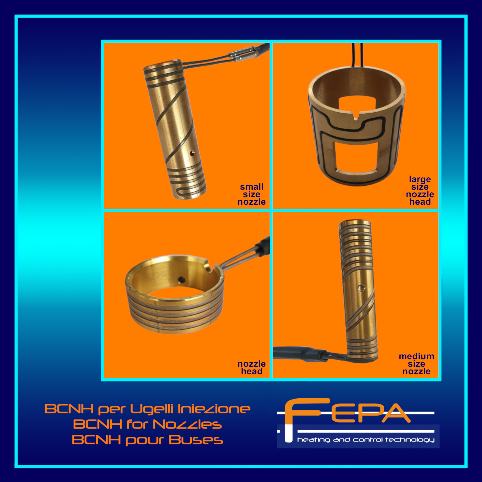 Resistenze per ugelli, Nozzle heaters, Resistances pour buses